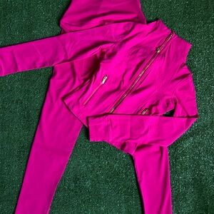 lululemon athletica Hot Pink Moto Jacket